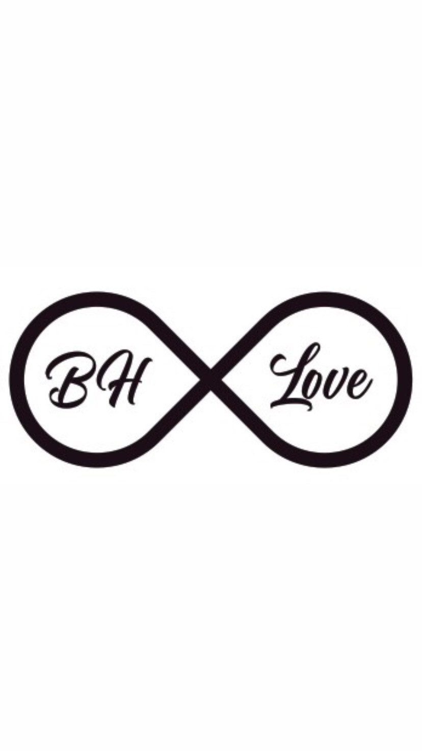 Pre-Order BH LOVE Infinity Wristbands White Colour &amp; Black Text