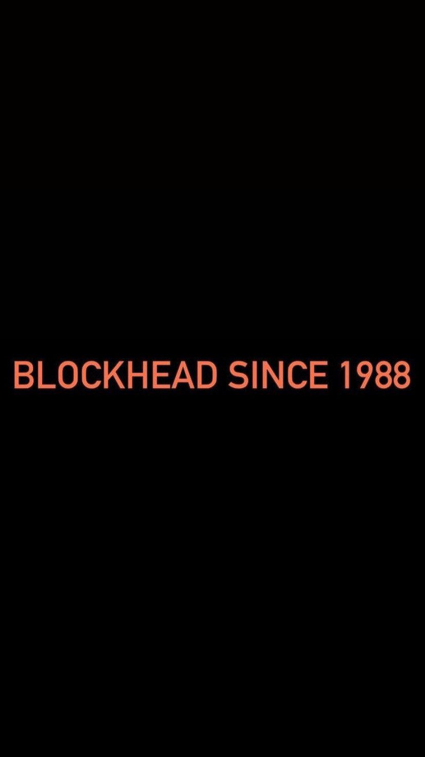 Pre-Order BLOCKHEAD SINCE 1988 Wristbands (Orange Text)