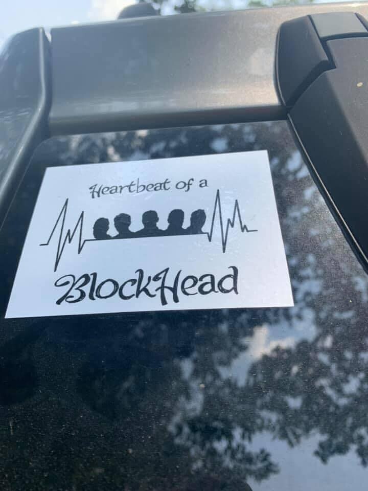 Pre-Order Heartbeat of a Blockhead Bumper Stickers White Colour &amp; Black Text (Back by popular demand)