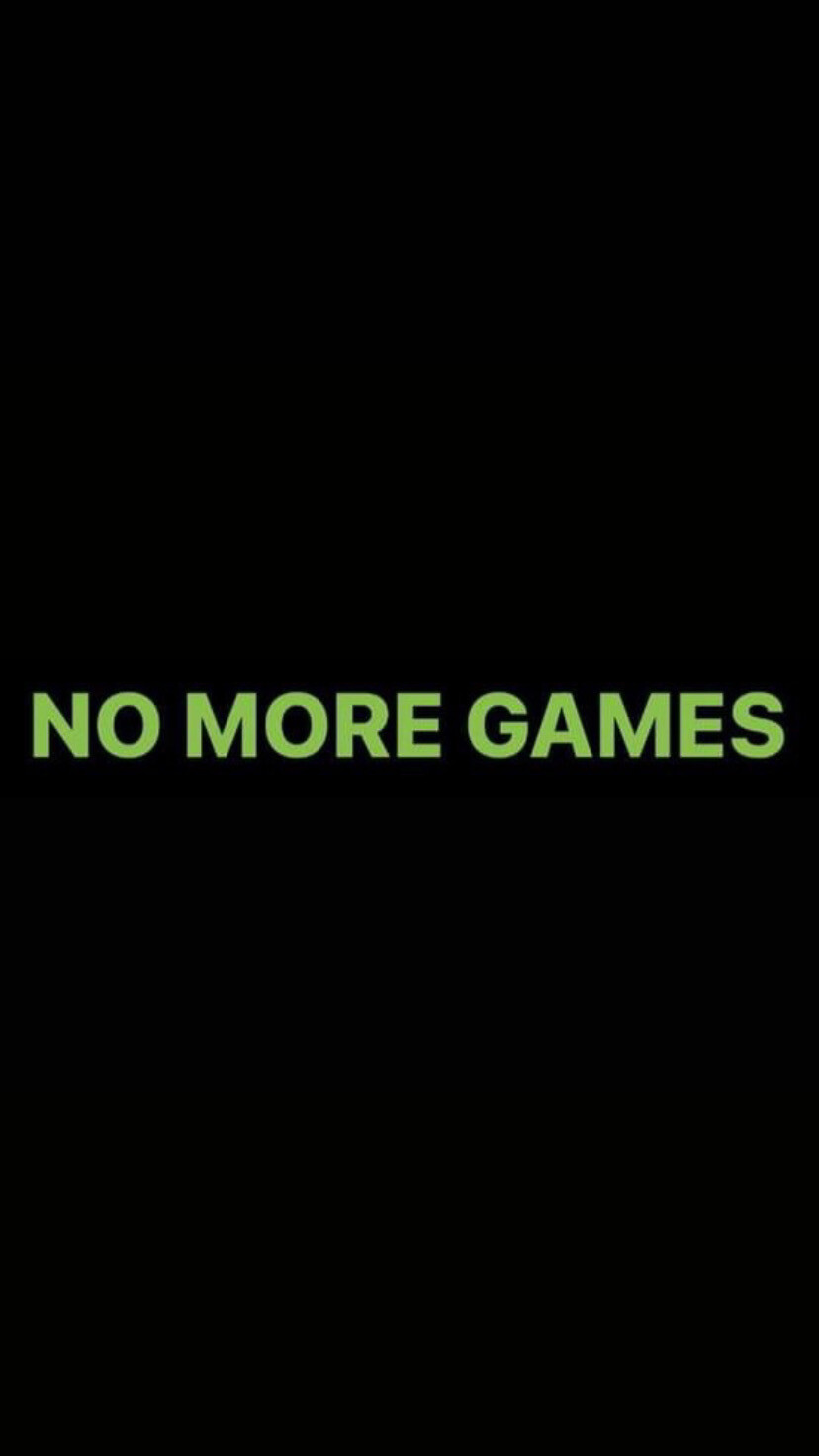 Pre-Order NO MORE GAMES Wristbands (Green Text)