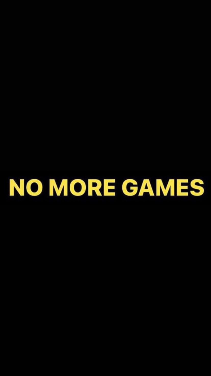 Pre-Order NO MORE GAMES Wristbands (Yellow Text)