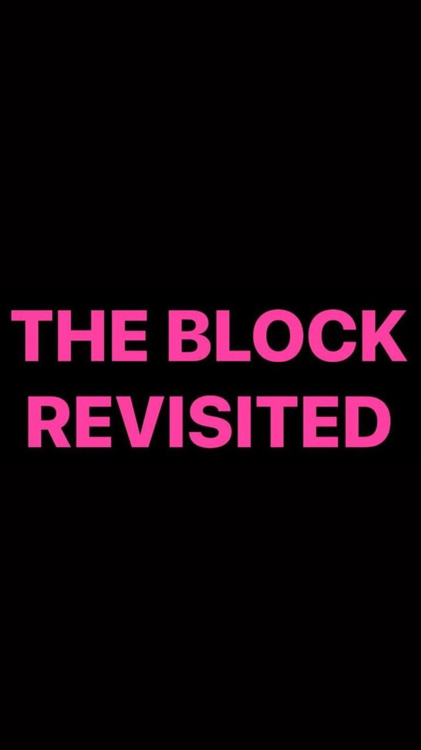 Pre-Order THE BLOCK REVISITED Wristbands (Pink Text)