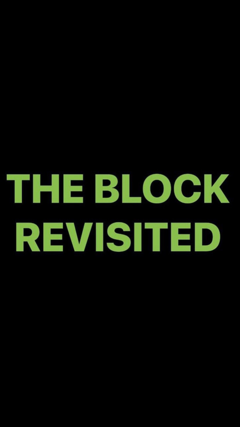 Pre-Order THE BLOCK REVISITED Wristbands (Green Text)
