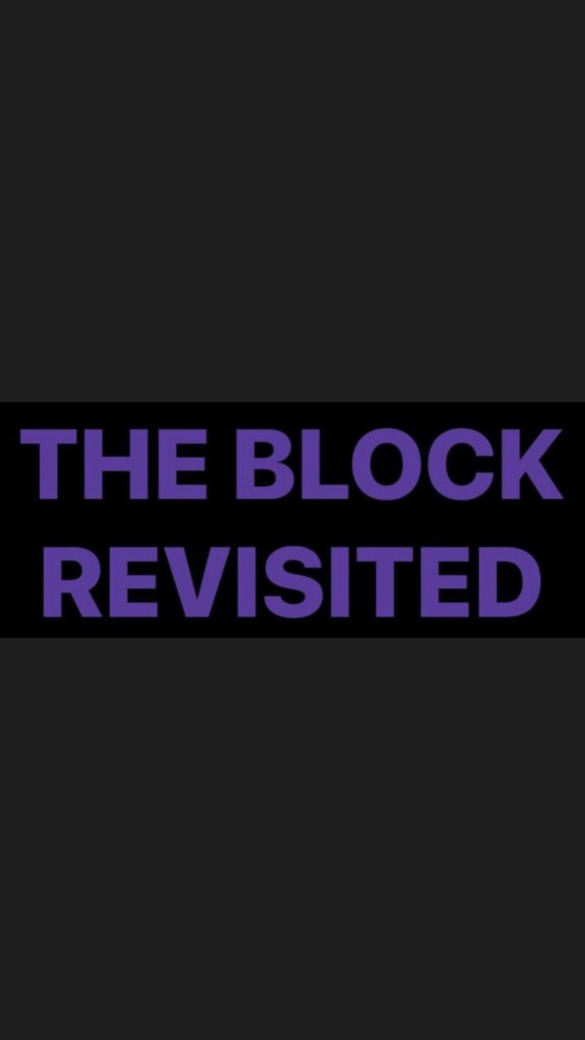 Pre-Order THE BLOCK REVISITED Wristbands (Purple Text)