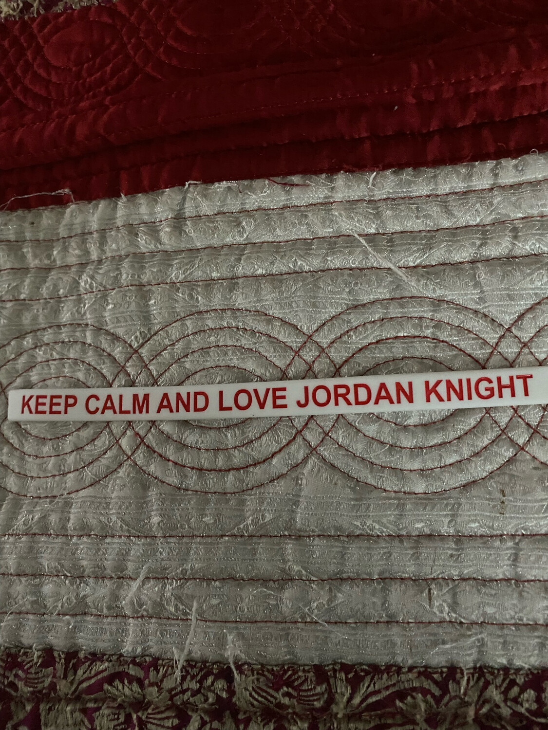 KEEP CALM AND LOVE JORDAN KNIGHT Wristbands