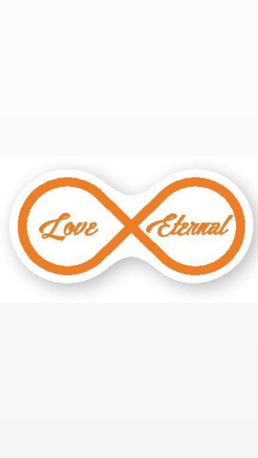 Pre-Order Love Eternal Infinity Bumper Stickers (Orange Text)