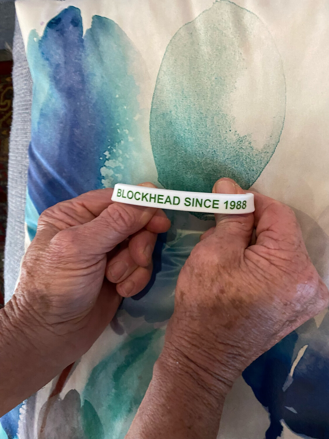 BLOCKHEAD SINCE 1988 Wristbands (Green Text)