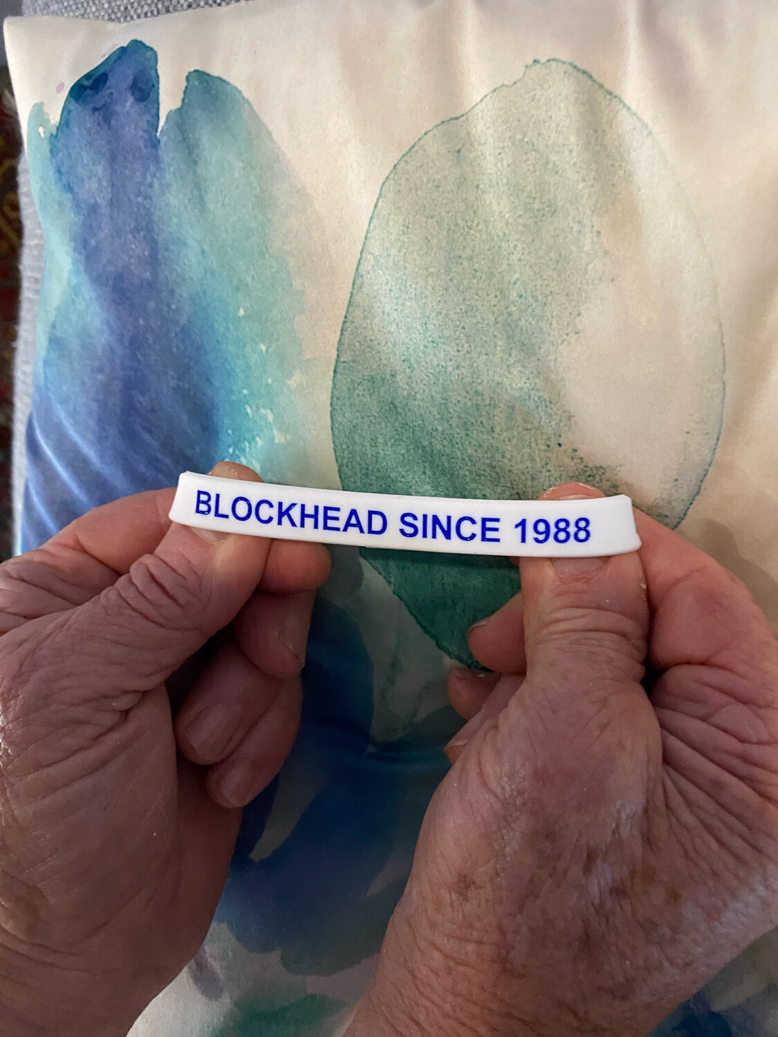 BLOCKHEAD SINCE 1988 Wristbands (Blue Text)