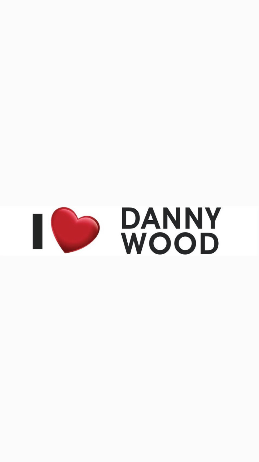 Pre-Order I ❤️ DANNY WOOD Bumper Stickers