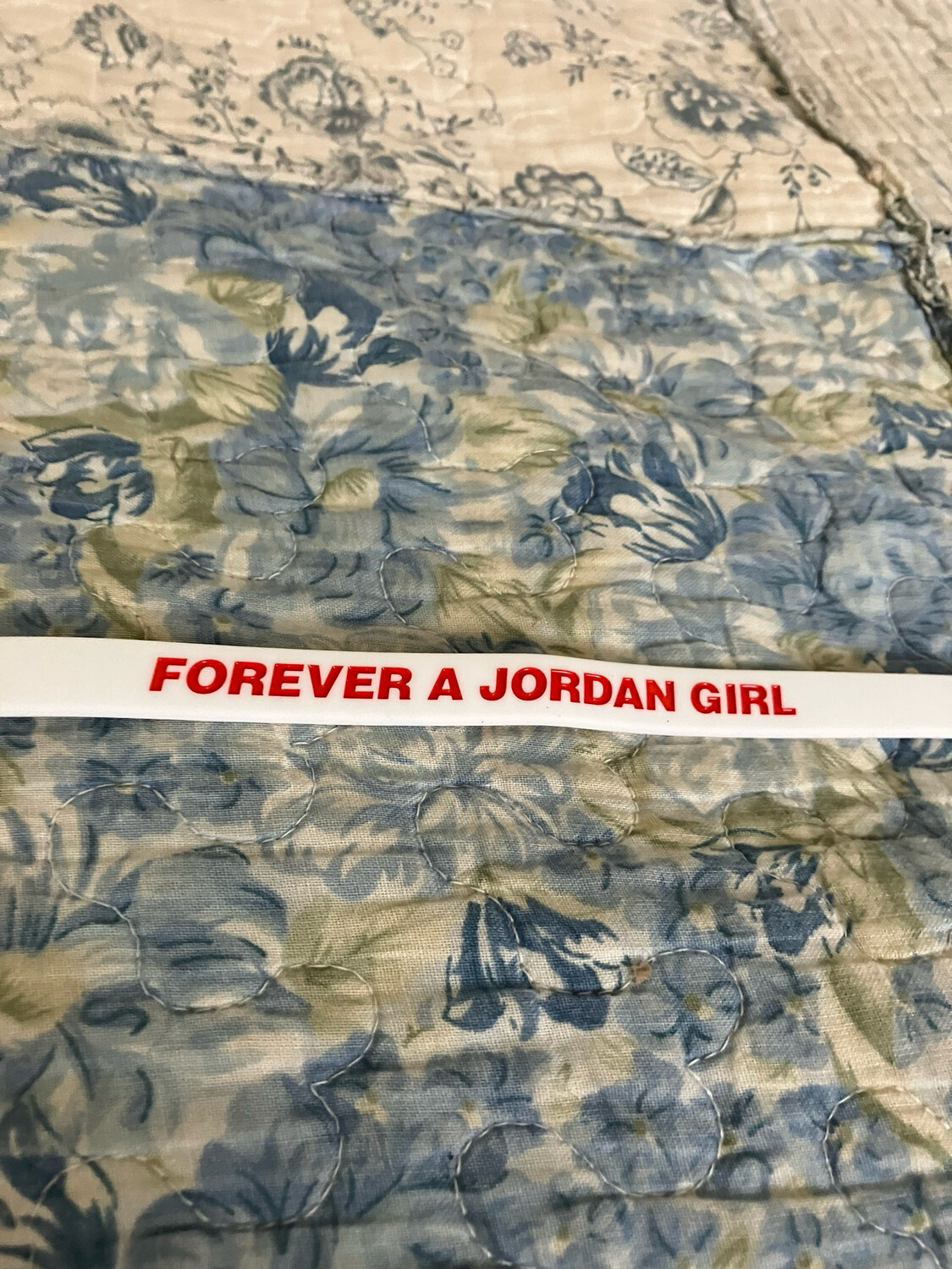FOREVER A JORDAN GIRL Wristbands (Red Text)