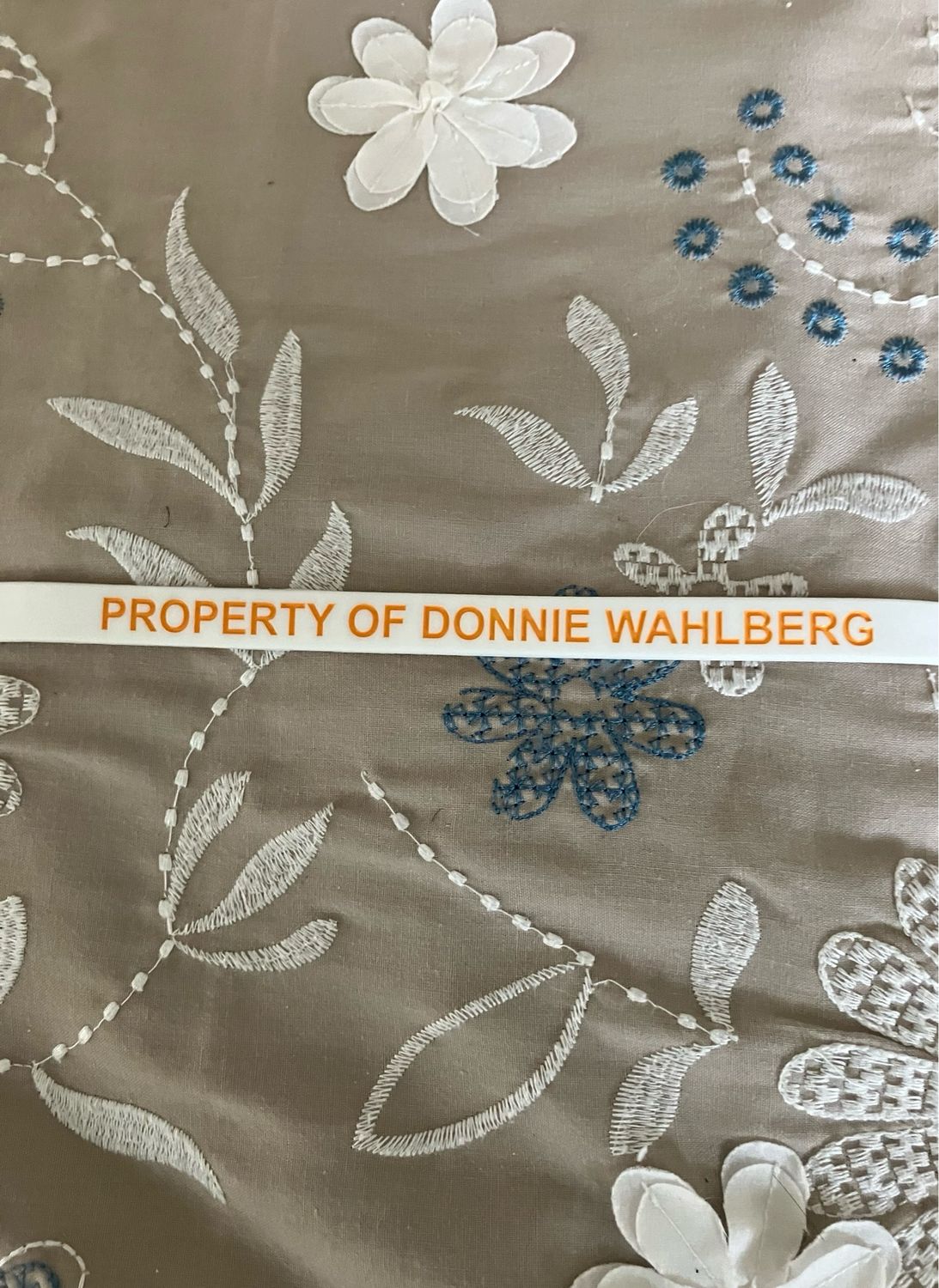 PROPERTY OF DONNIE WAHLBERG Wristbands (Orange Text)