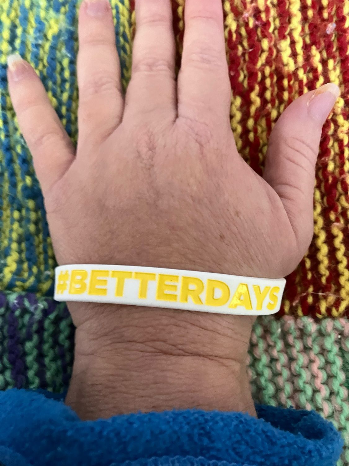 #BETTERDAYS Wristbands (Yellow Text)