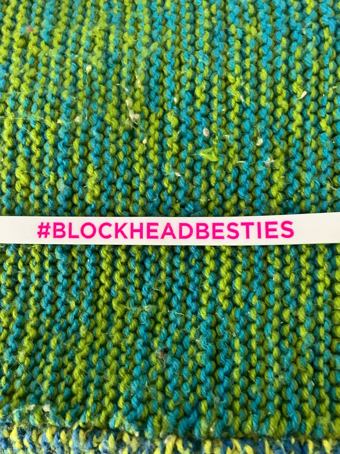 #BLOCKHEADBESTIES Wristbands (Pink Text)