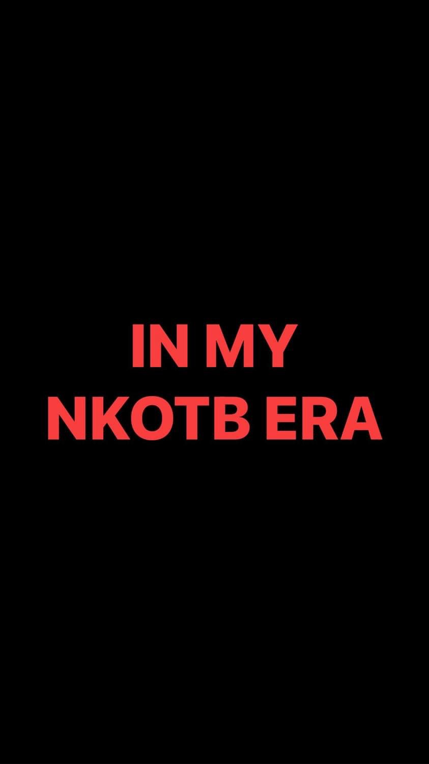 Pre-Order IN MY NKOTB ERA Wristbands (Red Text)