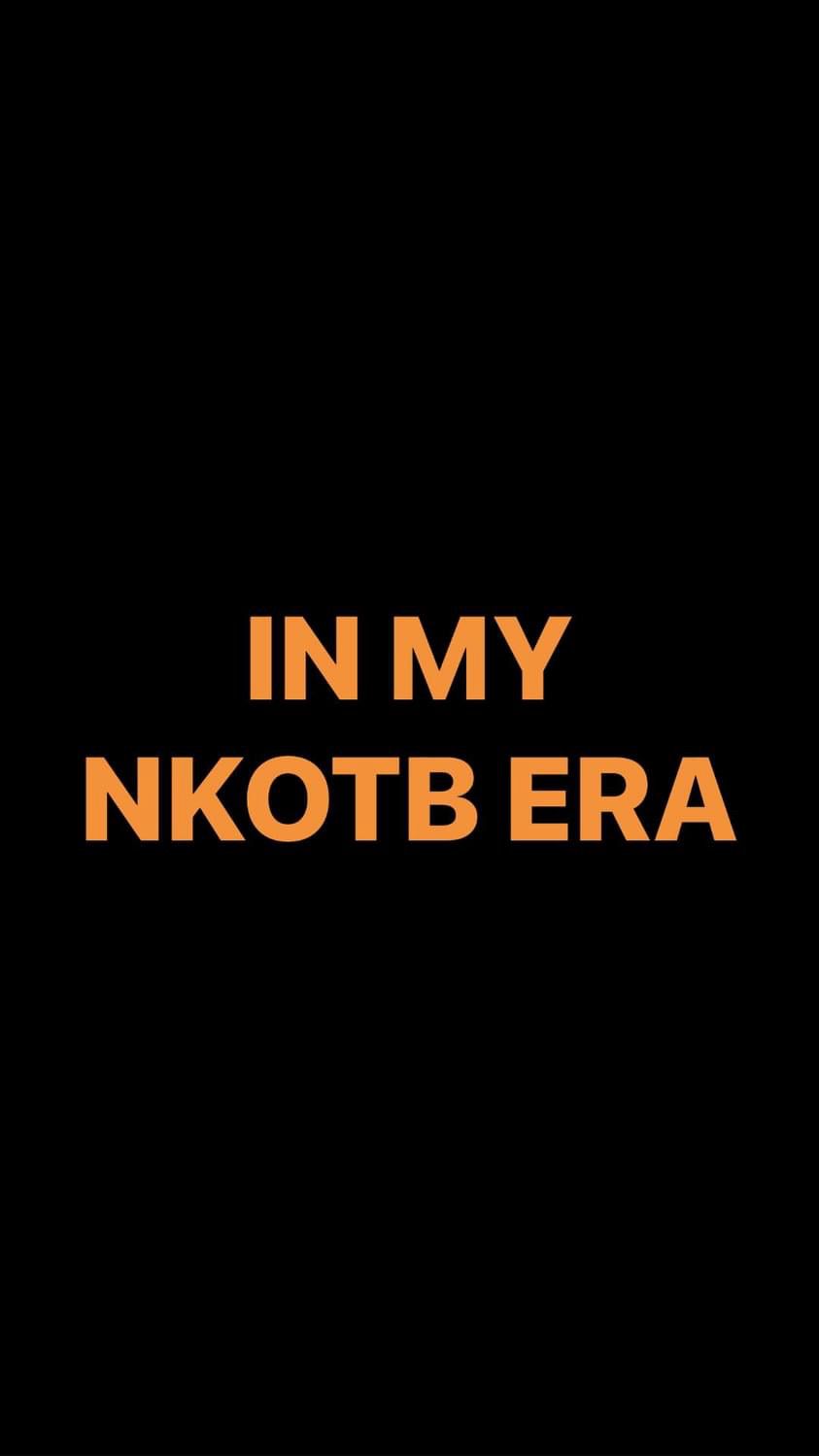 Pre-Order IN MY NKOTB ERA Wristbands (Orange Text)