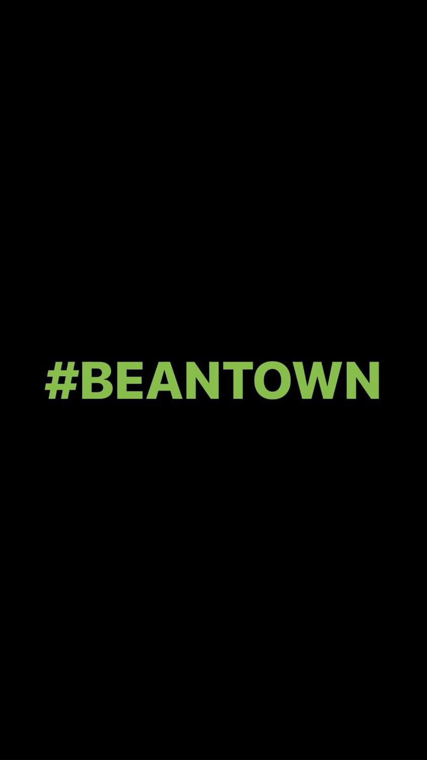 Pre-Order #BEANTOWN Bumper Stickers (Green Text)