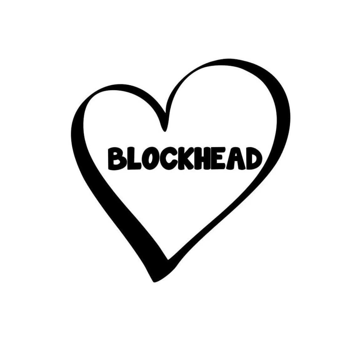 BLOCKHEAD 🖤 Heart Decals Black Colour