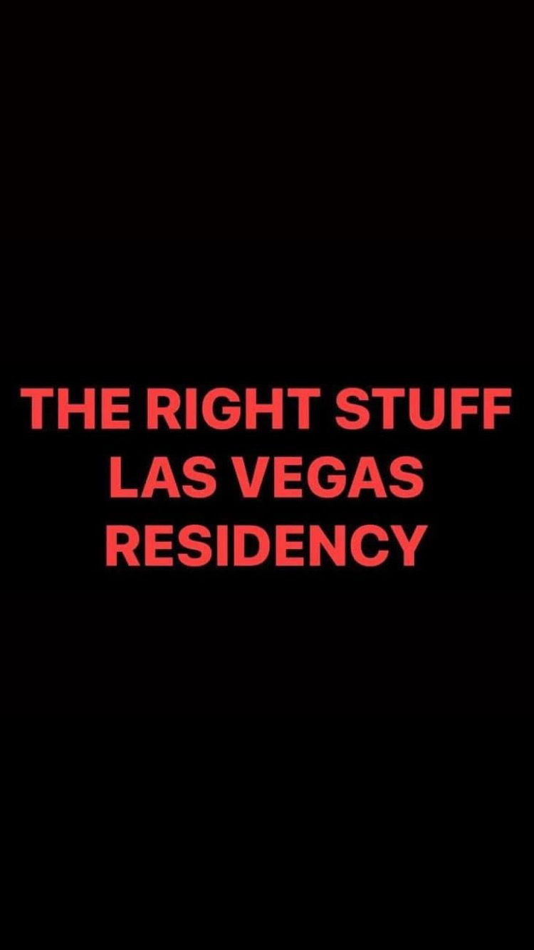 Pre-Order THE RIGHT STUFF LAS VEGAS RESIDENCY Wristbands (Red Text)