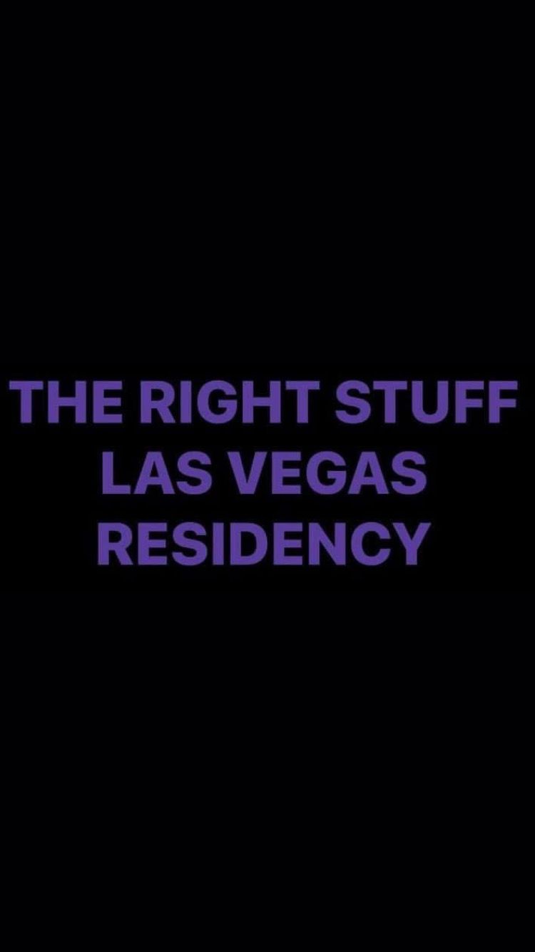 Pre-Order THE RIGHT STUFF LAS VEGAS RESIDENCY Wristbands (Purple Text)