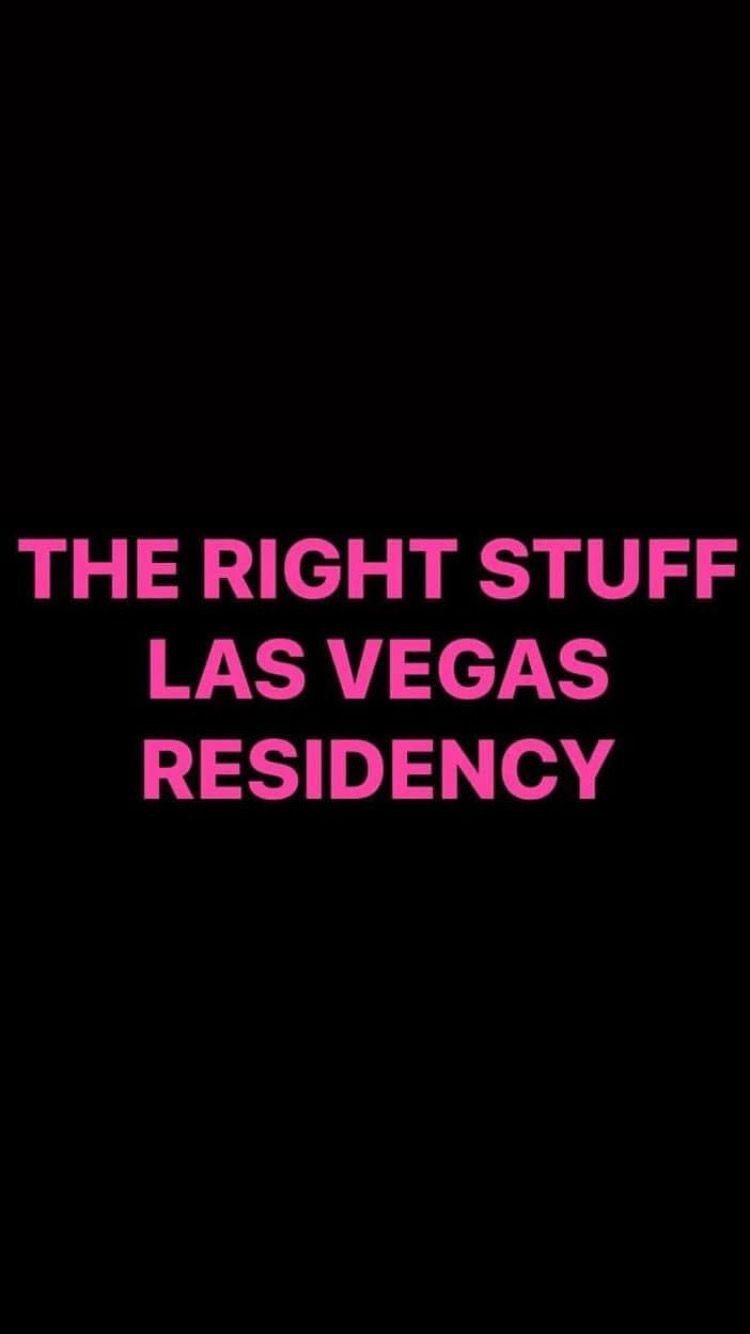 Pre-Order THE RIGHT STUFF LAS VEGAS RESIDENCY Wristbands (Pink Text)