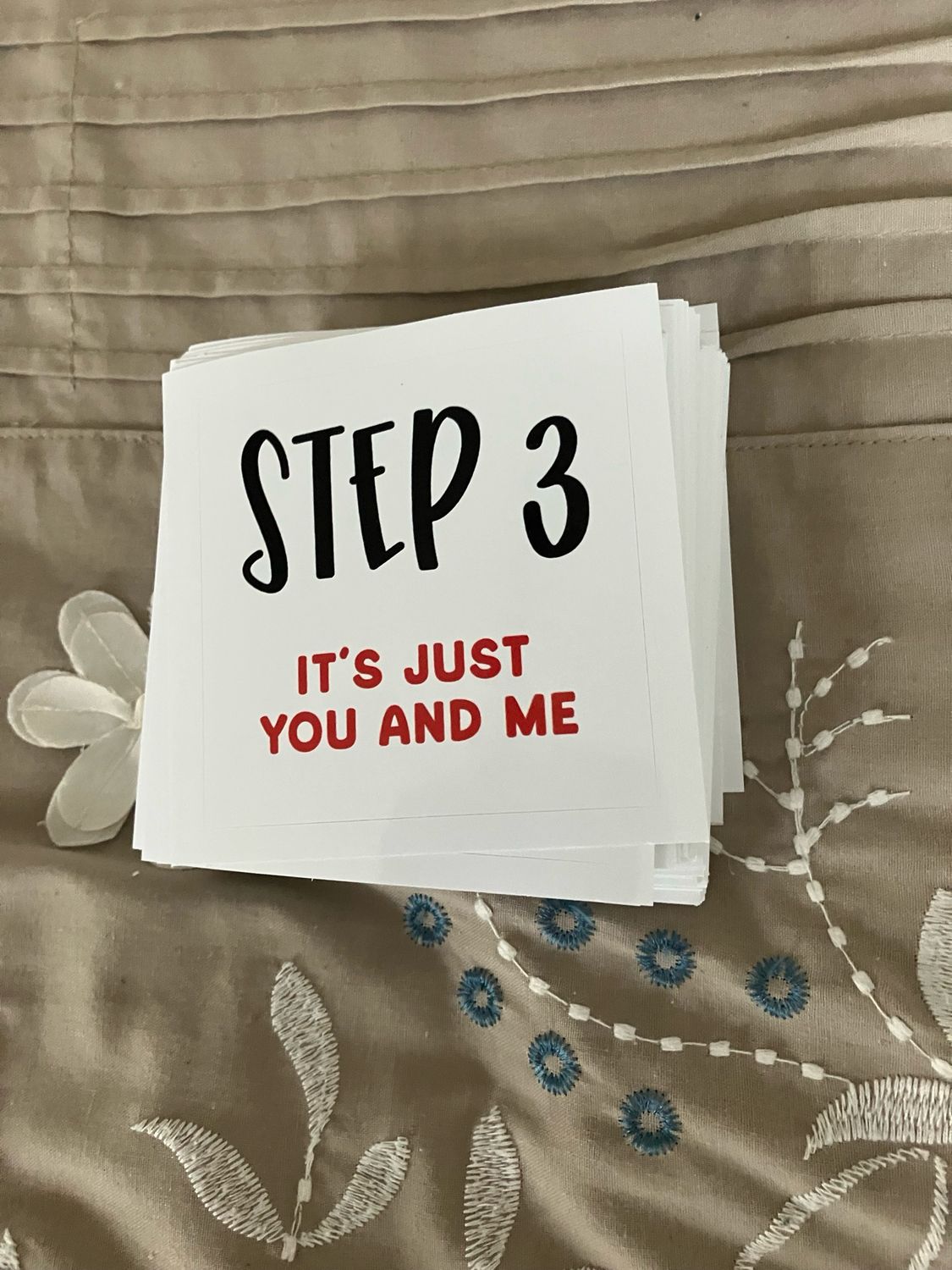 STEP 3 IT’S JUST YOU AND ME Bumper Stickers