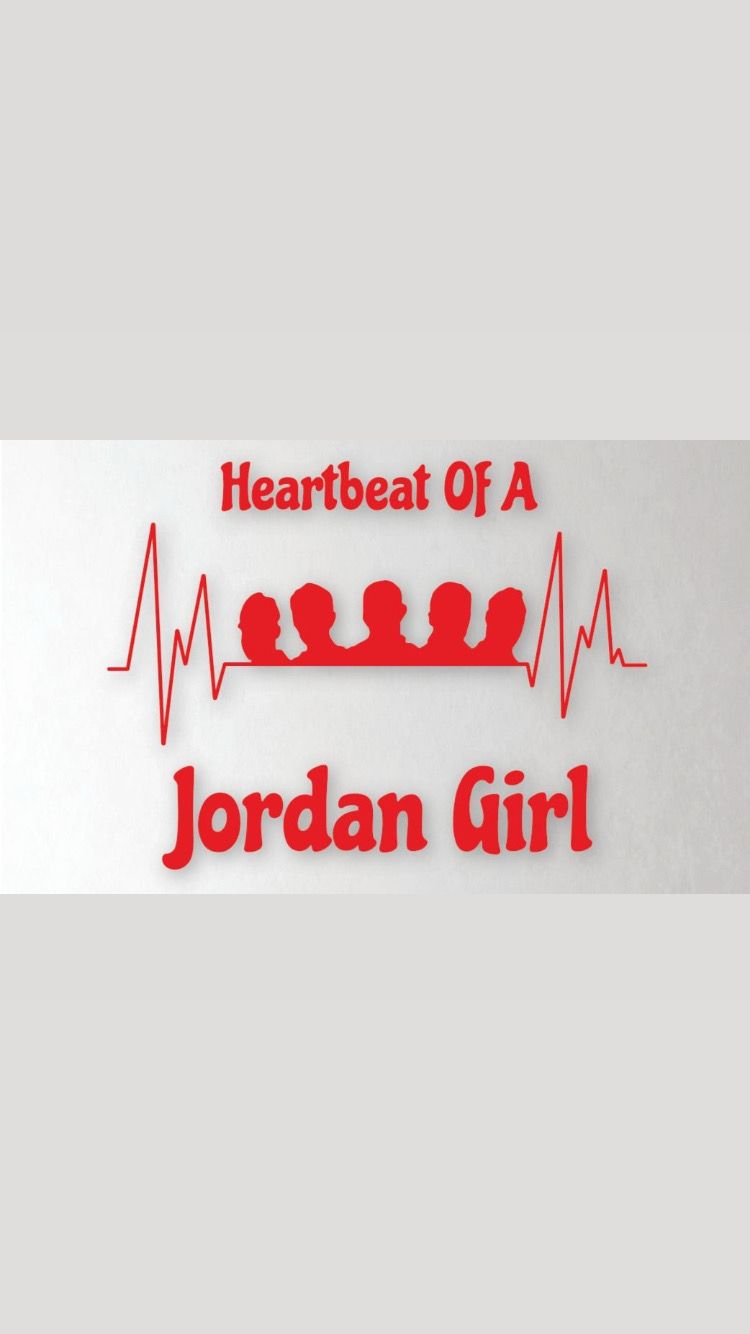 Pre-Order Heartbeat Of A Jordan Girl Decals Red Colour
