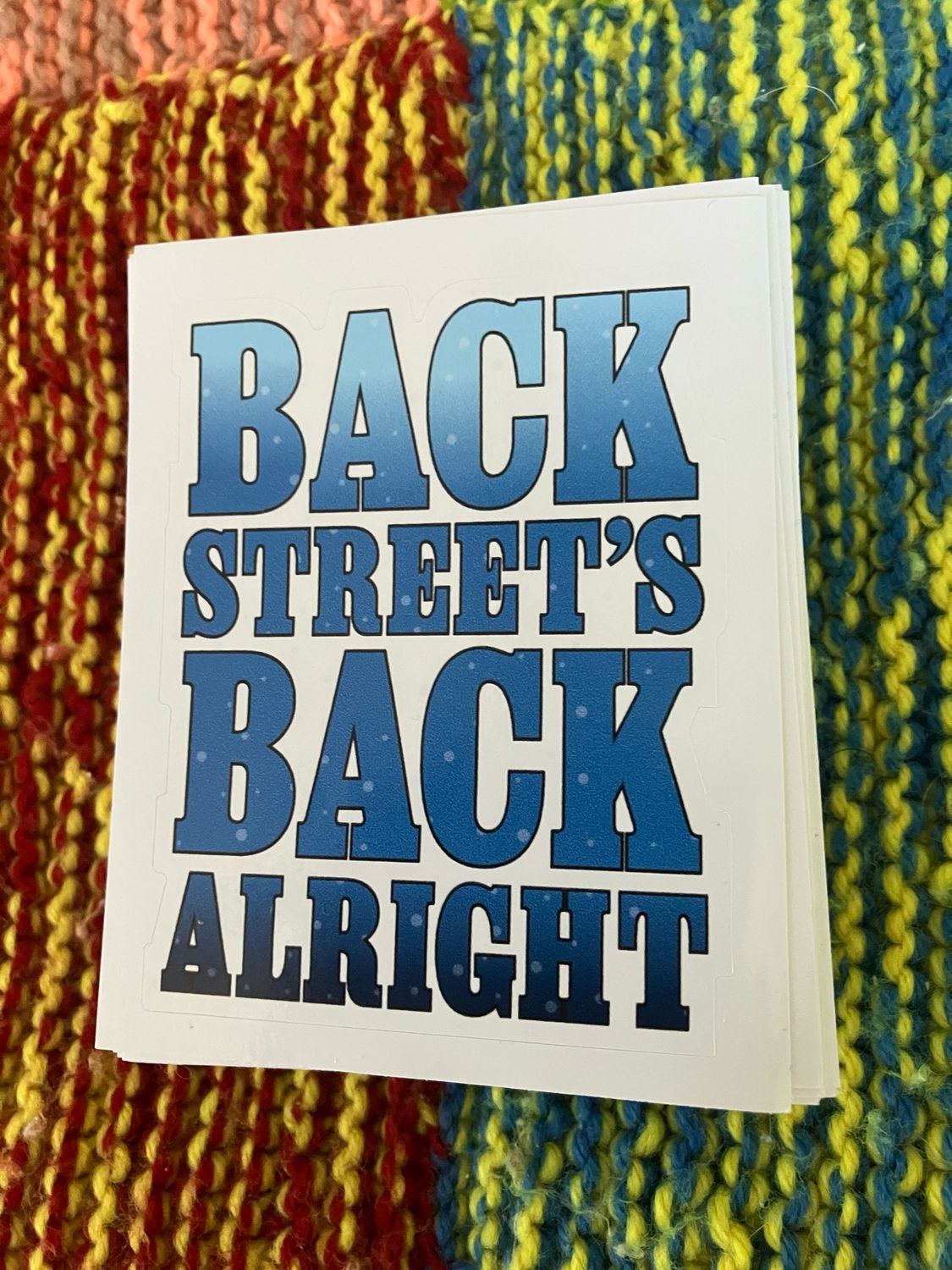 BACKSTREET’S BACK ALRIGHT Bumper Stickers Blue Colour