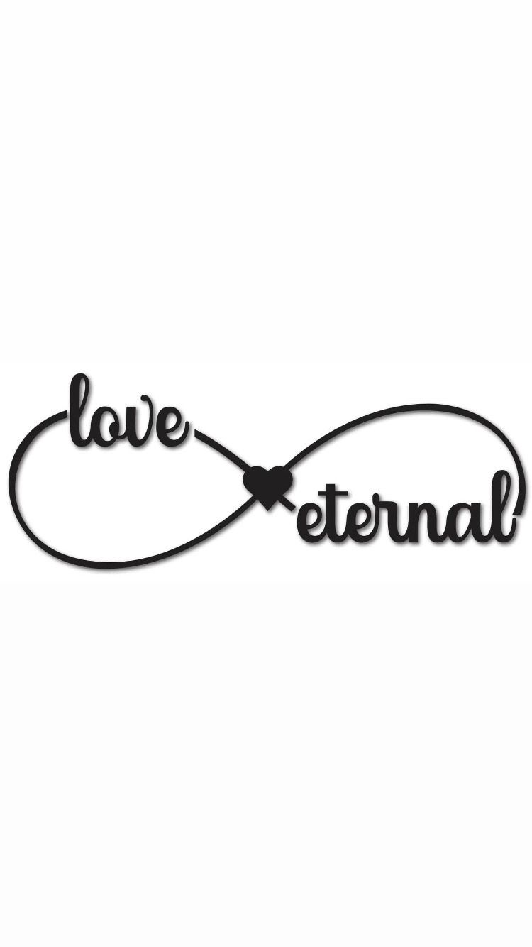 Love Eternal Decal 135mm X 51mm (Black Colour)