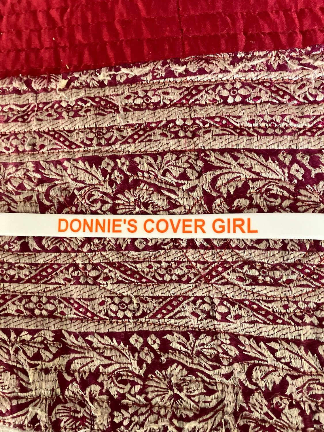 DONNIE&#39;S COVER GIRL Wristbands (Orange Text)