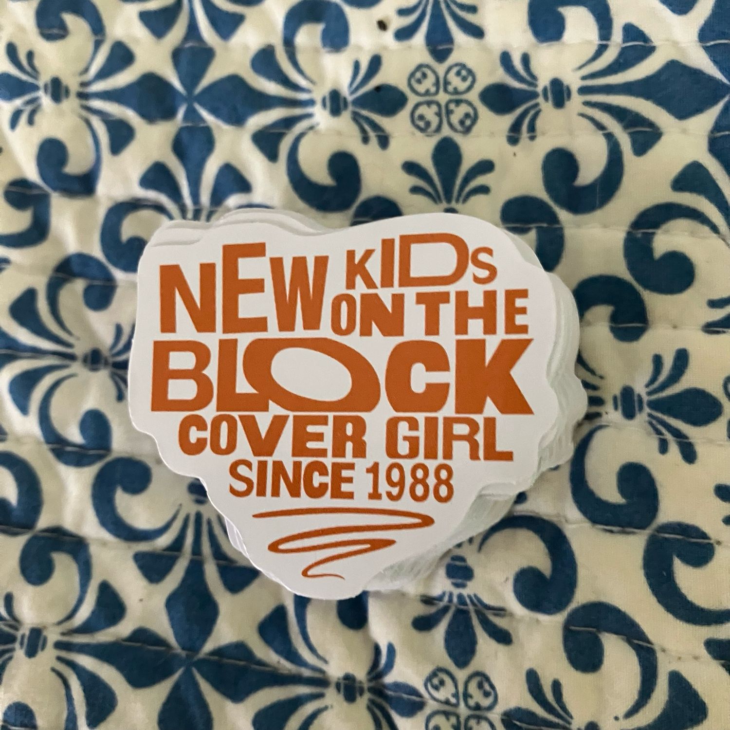 New Kids Cover Girl Since 1988 Bumper Stickers Orange Colour