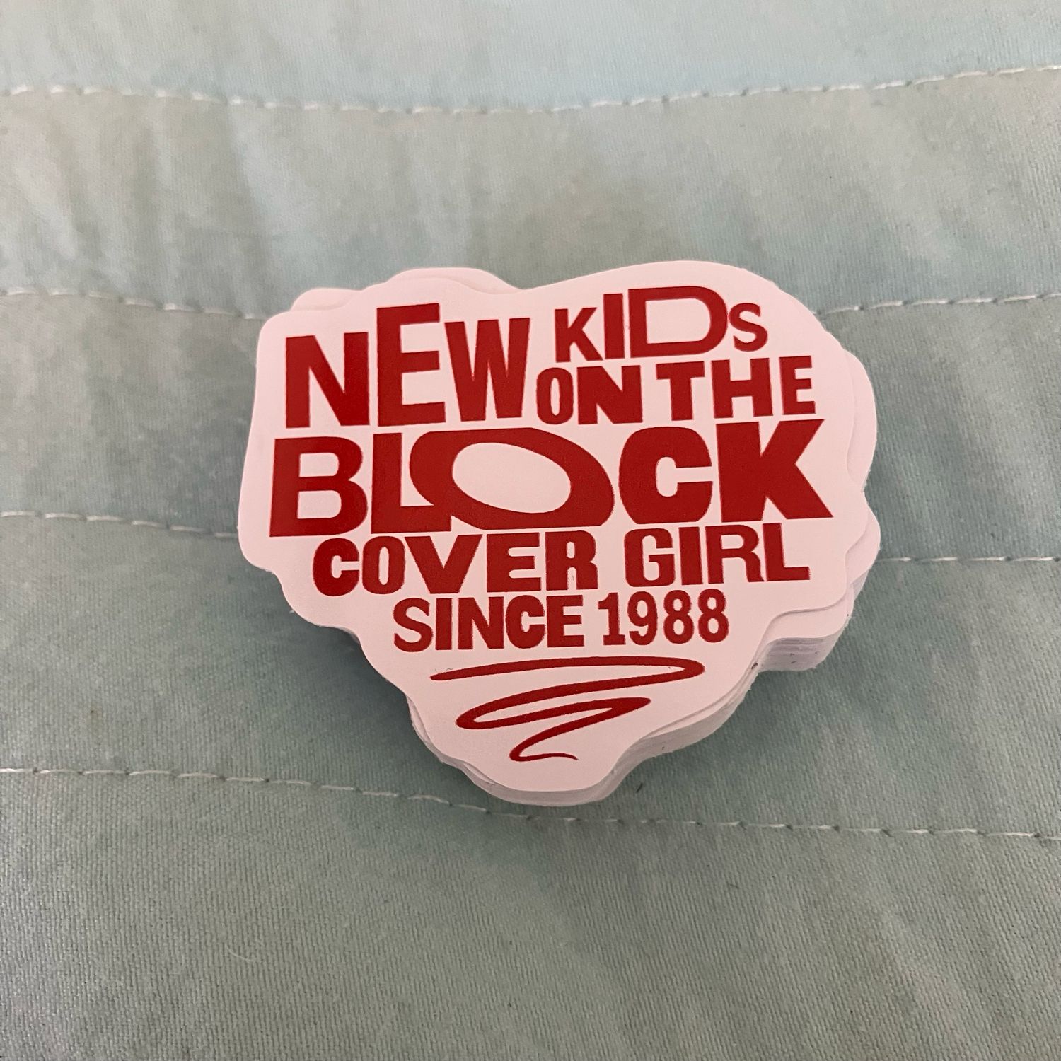 New Kids Cover Girl Since 1988 Bumper Sticker Red Colour