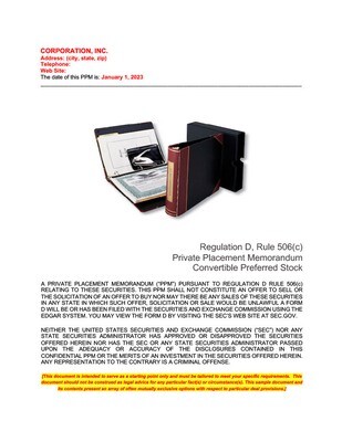 Rule 506(c) Convertible Preferred Stock Rule 506(c) Convertible Preferred Stock