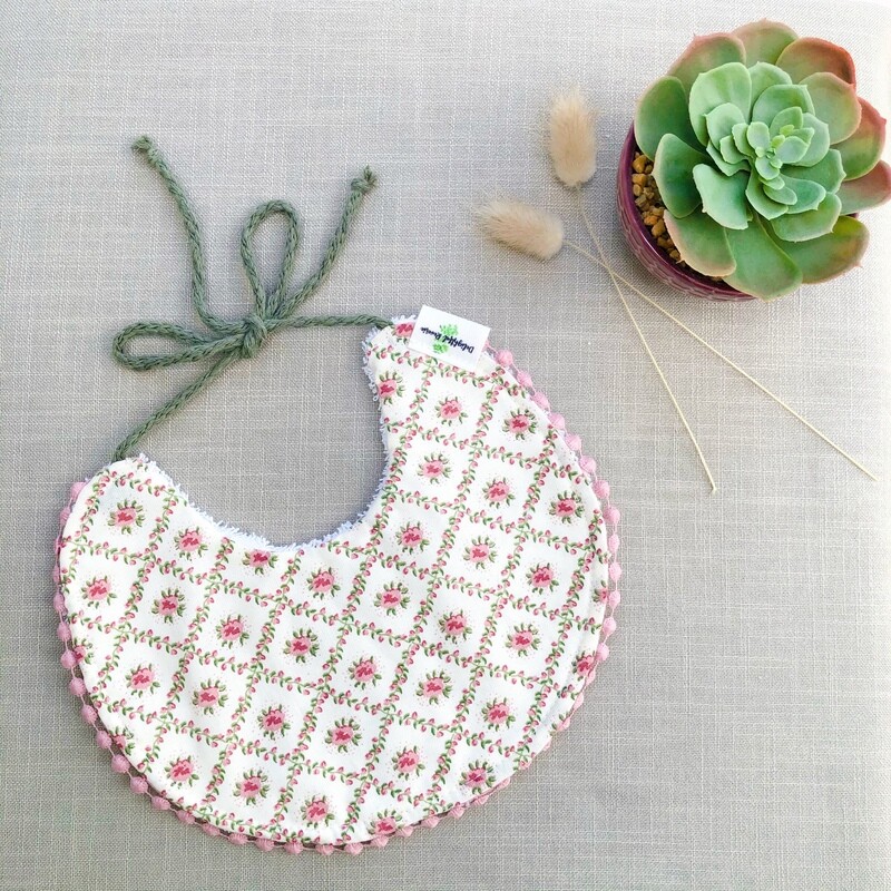Baby Bib, Floral Vintage Style