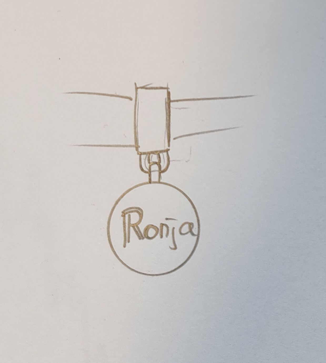 Namensplakette Beadanhänger Ronja