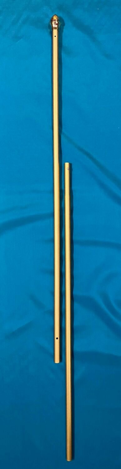 Flagpole 8’x 1” Aluminum Gold 2 pc