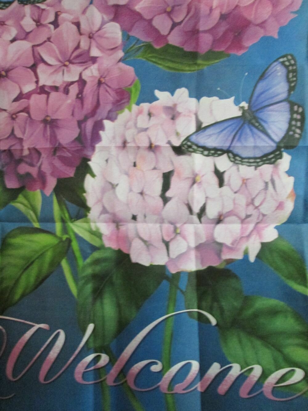 House Banner - Large Pink Hydrangea Approx. 28 x 40 inches