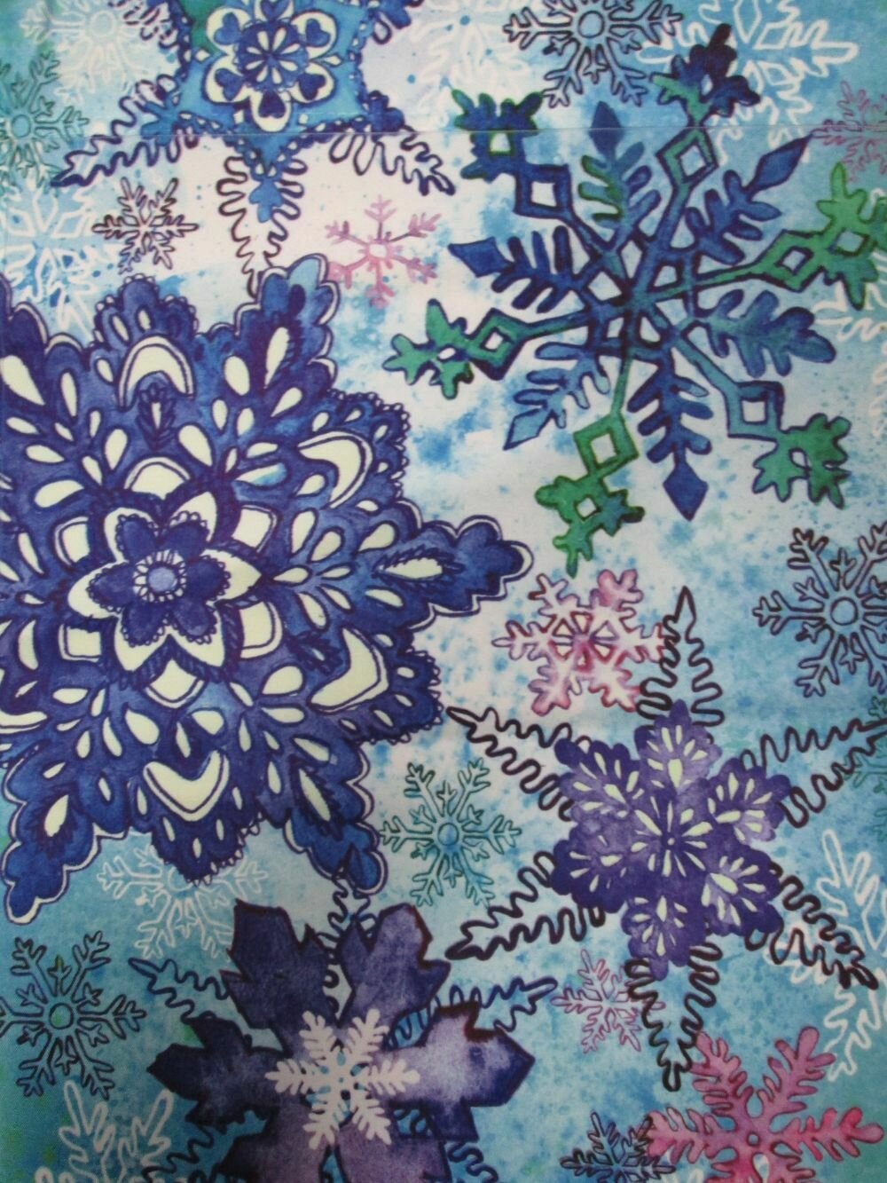 Garden Banner - Sparking Snowflakes - Approx 11 x 17 inches