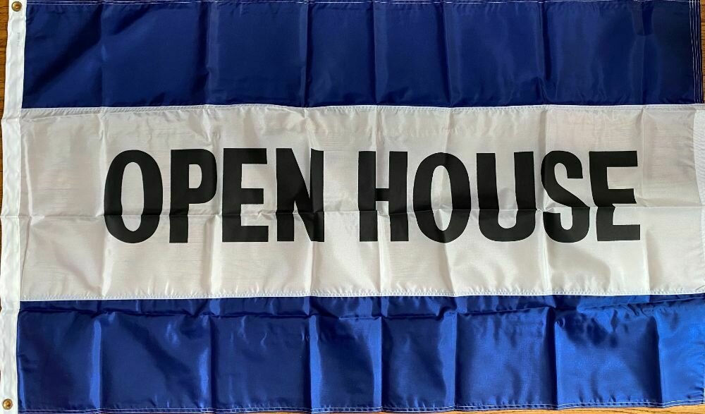 B-OPENHOUSE 3x5 ft Nylon Blue White Blue 200 D