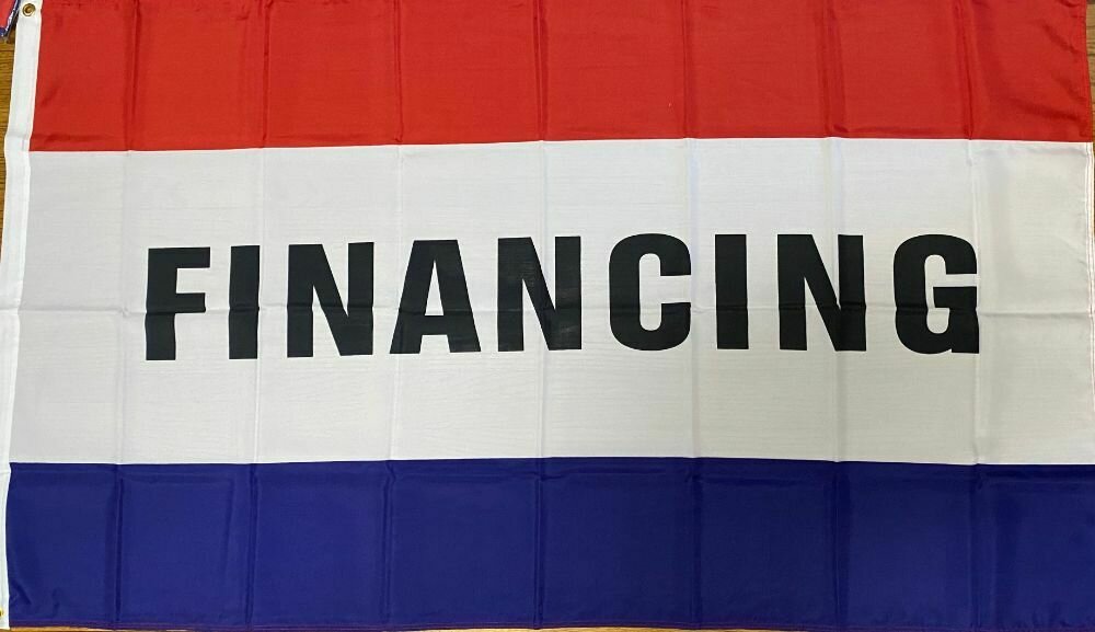 B-Financing. 3 x5 ft Satin Poly