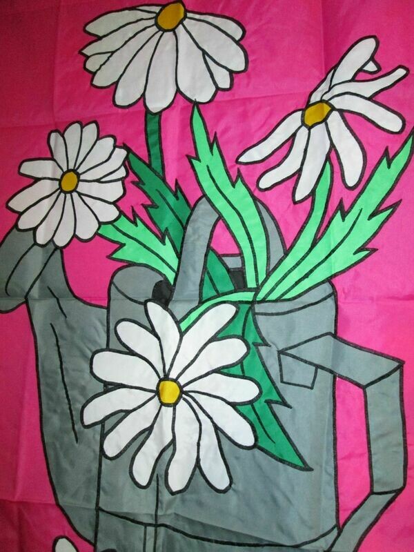 House Banner - Daisies In Watering Can Approx. 28 x 40 inches