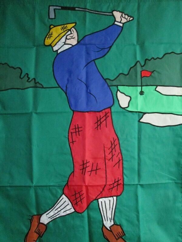 House Banner - Appliqued Golfer’s Swing Approx. 28 x 40 inches
