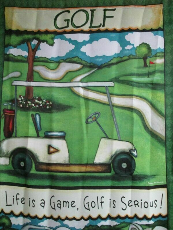 House Banner - Life Is A Game - Golf is Serious Approx. 28 x 40 inches