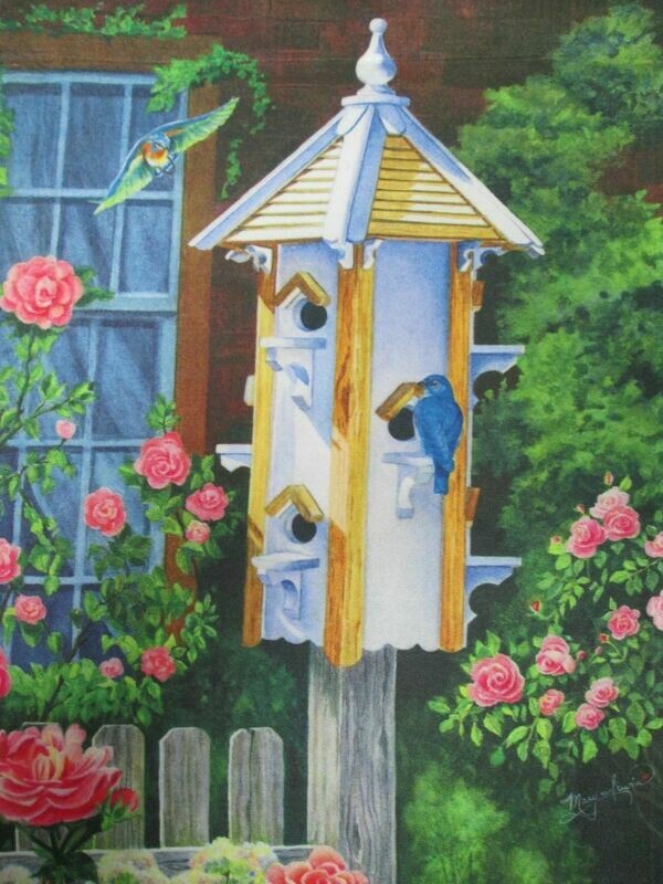 Garden Banner - Home Tweet Home &amp; Many Birds Approx 11 x 17 inches