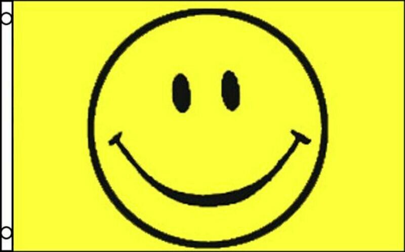 Novelty-Happy Face 3x5 ft Satin Poly