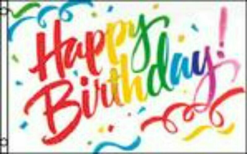 Novelty-Happy Birthday 3x5 ft Satin Polyester