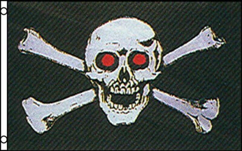 Novelty-Pirate Red Eye 3x5 ft Satin Polyester