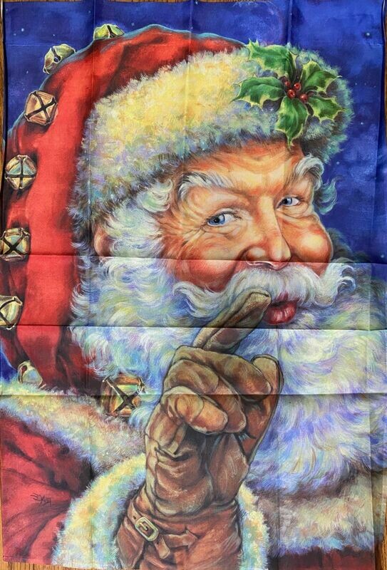 House Banner - Vintage Santa Pointing - Approx 28 x 40 Inches