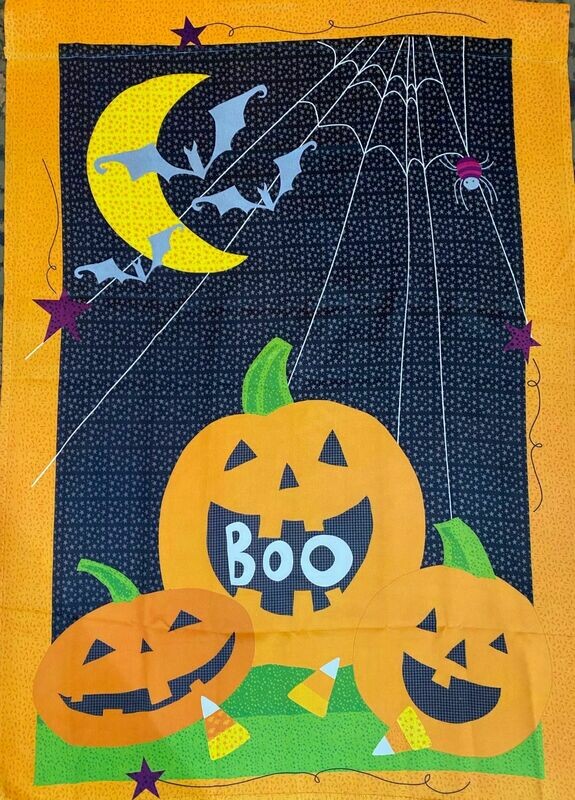 House Banner - BOO Pumpkins &amp; Bats Approx 28 x 40 inches