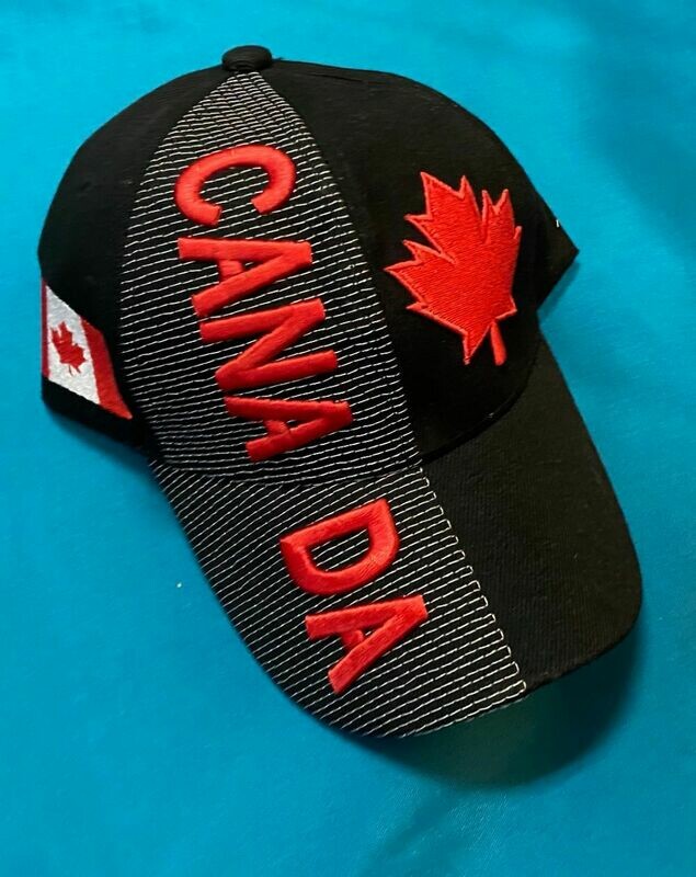 Canada Embroidered Black Hat