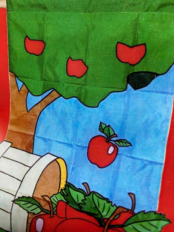 House Banner - Apples Falling from Tree Approx 28 x 40 inches